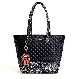 Betsey Johnson Black Tattoo Tote Bag